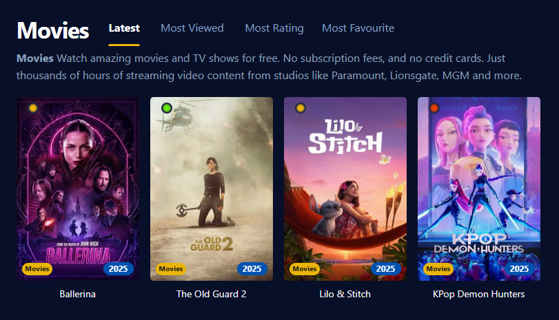 Cineb interface